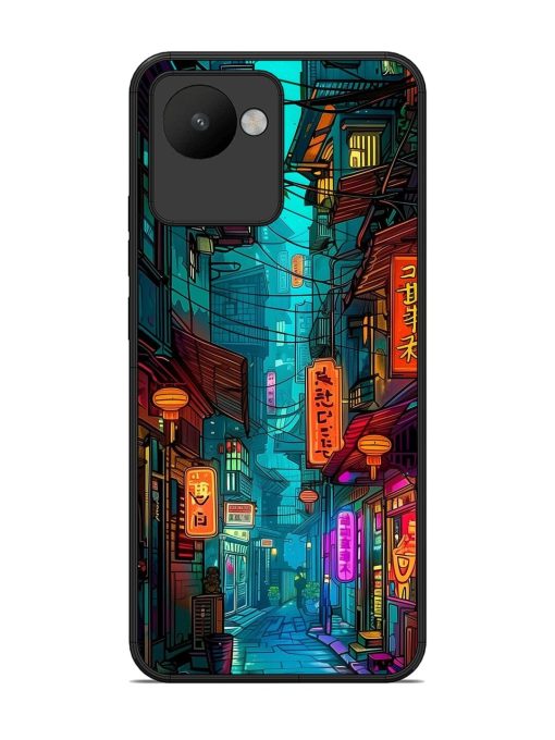 Neon Nightscape Glossy Soft Edge Case for Realme C30 Chachhi