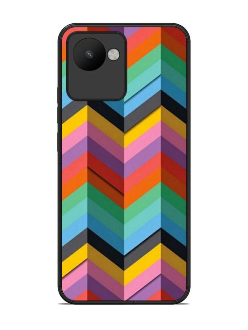 Colorful Zigzag Glossy Soft Edge Case for Realme C30 Chachhi