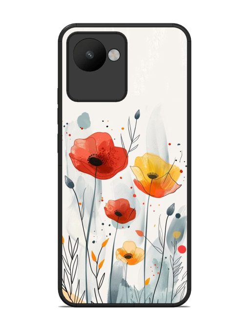 Poppy Fields Glossy Soft Edge Case for Realme C30 Chachhi