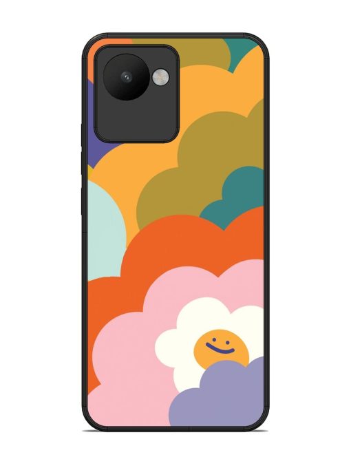 Happy Flower Power Glossy Soft Edge Case for Realme C30 Chachhi