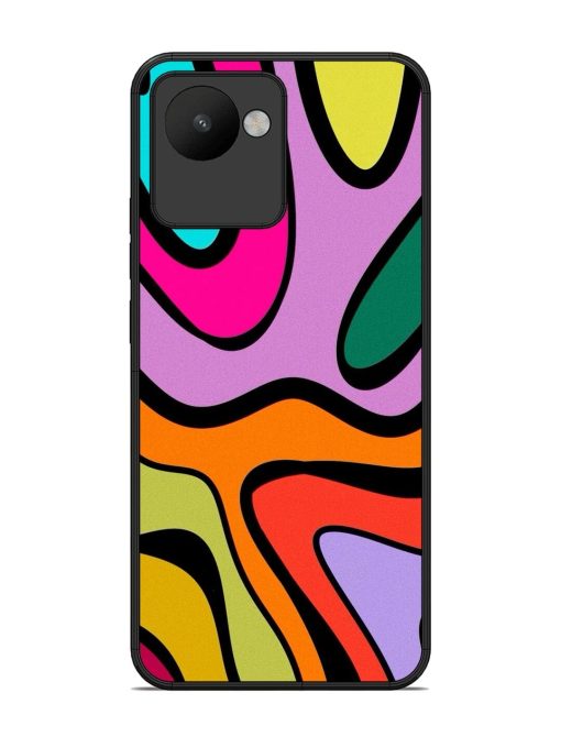 Groovy Swirls Glossy Soft Edge Case for Realme C30 Chachhi