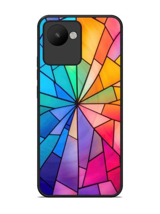 Stained Glass Kaleidoscope Of Colors Glossy Soft Edge Case for Realme C30 Chachhi