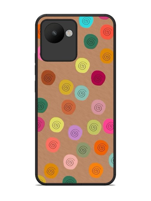 Swirly Dots On Kraft Glossy Soft Edge Case for Realme C30 Chachhi