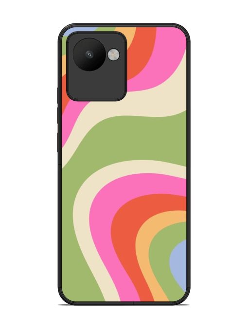 Wavy Rainbow Wonderland Glossy Soft Edge Case for Realme C30 Chachhi