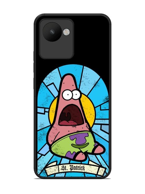 St. Patrick'S Day Stained Glass Patrick Star Glossy Soft Edge Case for Realme C30 Chachhi