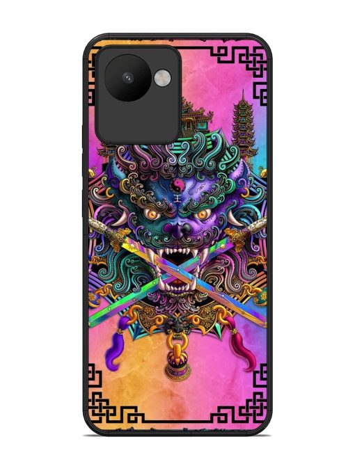 Psychedelic Fu Dog Tapestry Glossy Soft Edge Case for Realme C30 Chachhi