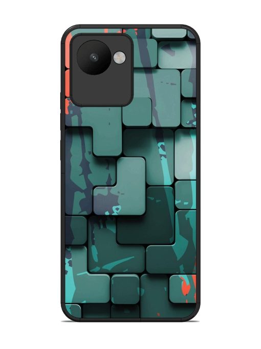 Abstract Geometric Mosaic Glossy Soft Edge Case for Realme C30