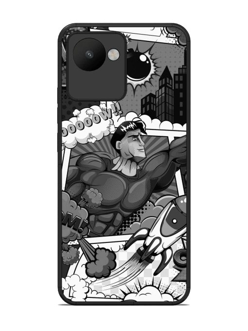 Comic Book Chaos Glossy Soft Edge Case for Realme C30 Chachhi