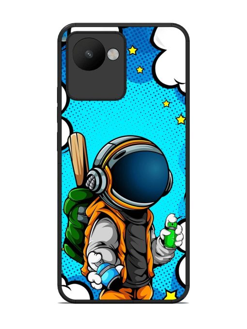 Space Graffiti Artist Glossy Soft Edge Case for Realme C30 Chachhi