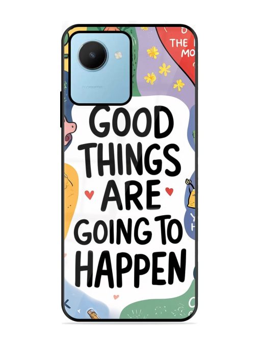 Uplifting Scribbles Glossy Soft Edge Case for Realme C30S Chachhi