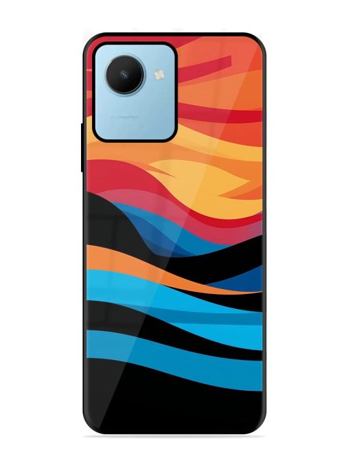 Blazing Currents Glossy Soft Edge Case for Realme C30S Chachhi