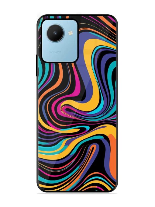 Psychedelic Swirl Glossy Soft Edge Case for Realme C30S Chachhi