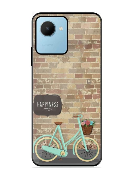 Pedaling Towards Happiness Glossy Soft Edge Case for Realme C30S Chachhi