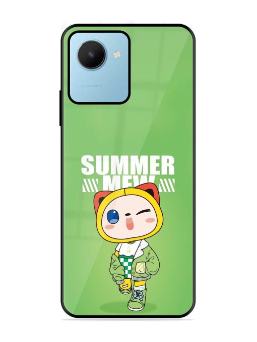 Purrfect Summer Glossy Soft Edge Case for Realme C30S Chachhi