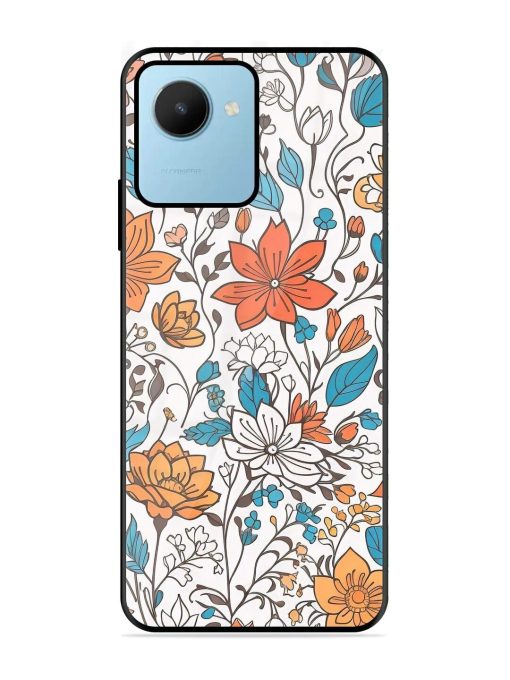 Floral Symphony Glossy Soft Edge Case for Realme C30S Chachhi