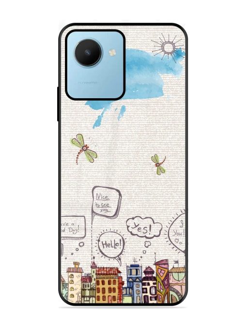 Doodle City Glossy Soft Edge Case for Realme C30S