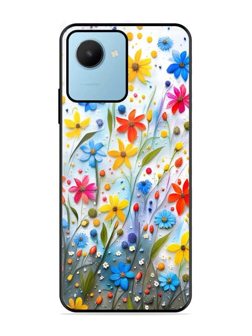 Vibrant Floral Glossy Soft Edge Case for Realme C30S Chachhi