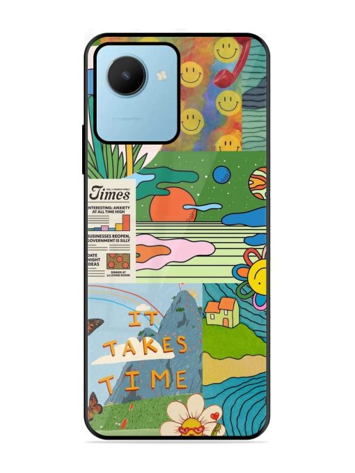 Groovy Vibes Glossy Soft Edge Case for Realme C30S Chachhi