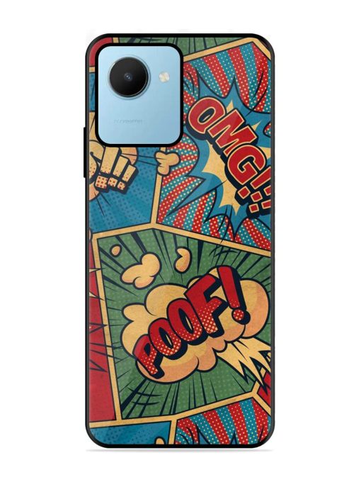 Comic Book Chaos Glossy Soft Edge Case for Realme C30S Chachhi