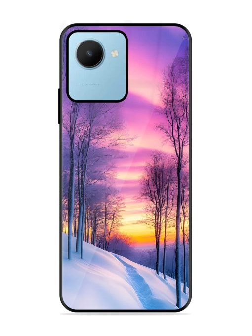 Winter'S Purple Haze Glossy Soft Edge Case for Realme C30S Chachhi