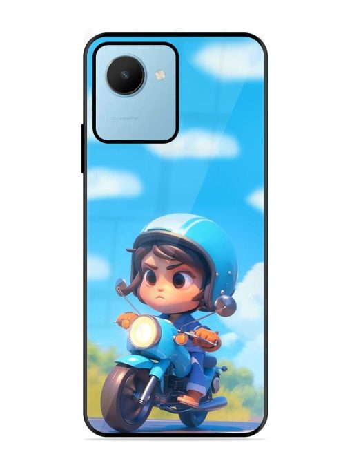 Little Rider Glossy Soft Edge Case for Realme C30S Chachhi