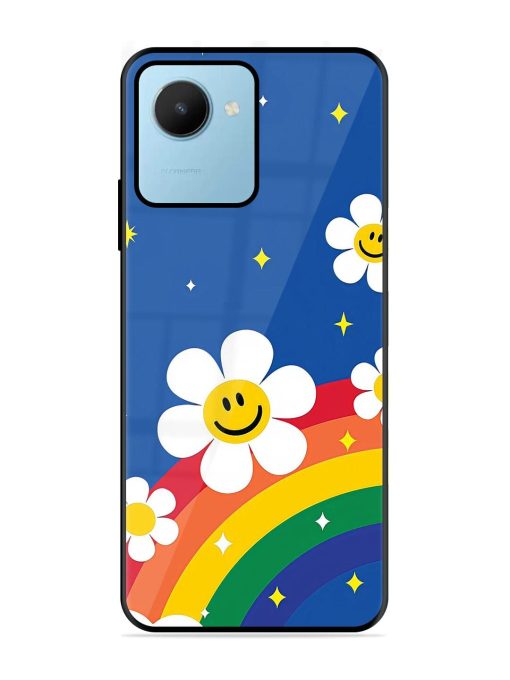 Happy Daisies And Rainbow Sky Glossy Soft Edge Case for Realme C30S