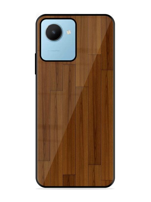 Warm Woodgrain Glossy Soft Edge Case for Realme C30S Chachhi