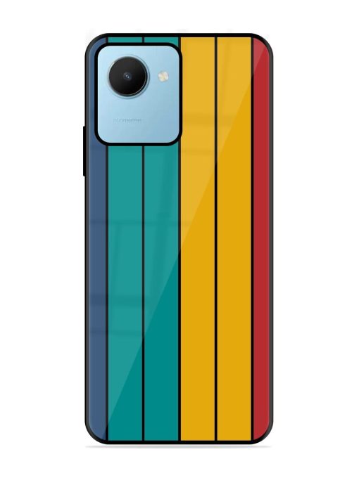 Retro Stripes Glossy Soft Edge Case for Realme C30S Chachhi