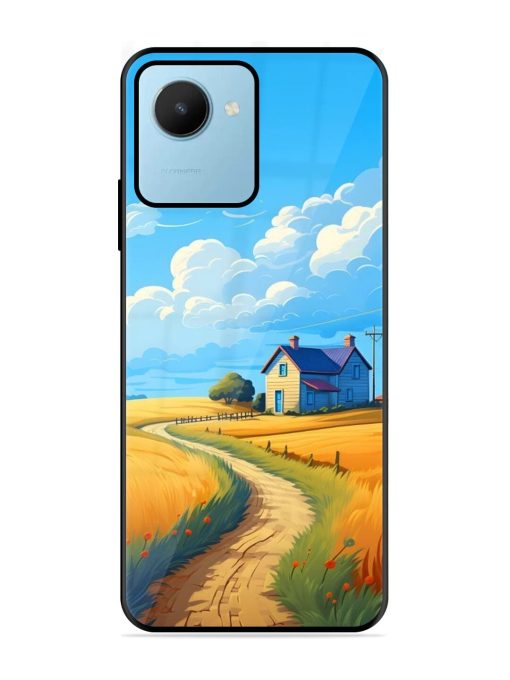 Countryside Cottage Glossy Soft Edge Case for Realme C30S Chachhi