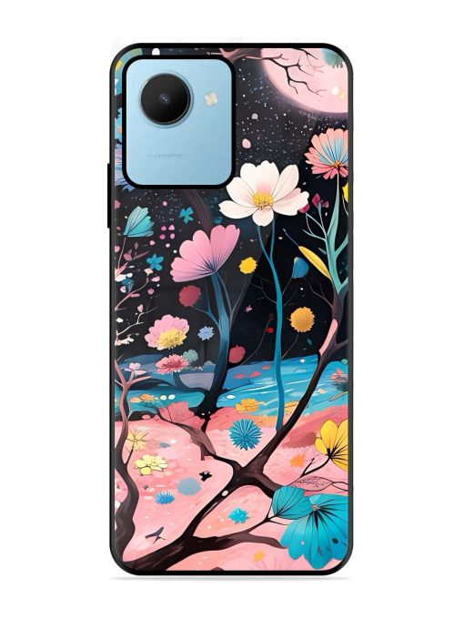 Cosmic Bloom Glossy Soft Edge Case for Realme C30S Chachhi