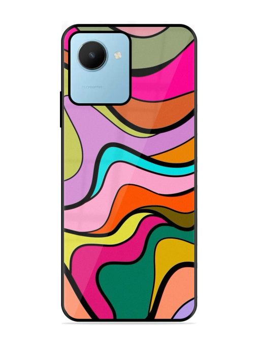 Wavy Wonder Glossy Soft Edge Case for Realme C30S Chachhi