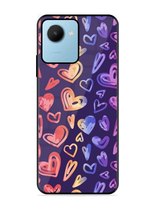 Rainbow Hearts Glossy Soft Edge Case for Realme C30S Chachhi