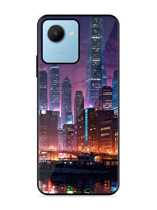 Neon Nightscape Glossy Soft Edge Case for Realme C30S Chachhi