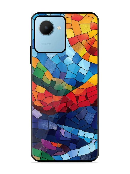 Mosaic Sunset Glossy Soft Edge Case for Realme C30S Chachhi