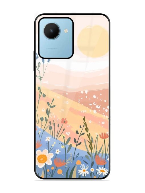 Golden Hour Blooms Glossy Soft Edge Case for Realme C30S Chachhi