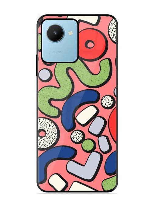 Groovy Geometric Shapes Glossy Soft Edge Case for Realme C30S Chachhi