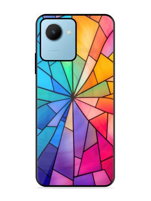 Stained Glass Kaleidoscope Of Colors Glossy Soft Edge Case for Realme C30S Chachhi