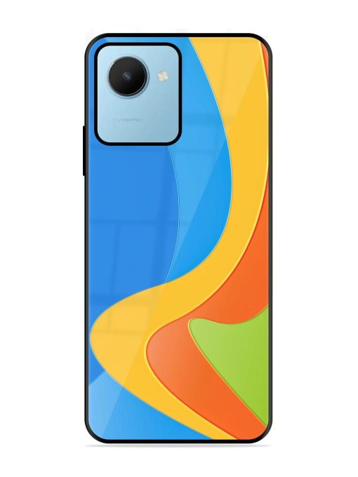 Curvy Color Cascade Glossy Soft Edge Case for Realme C30S Chachhi