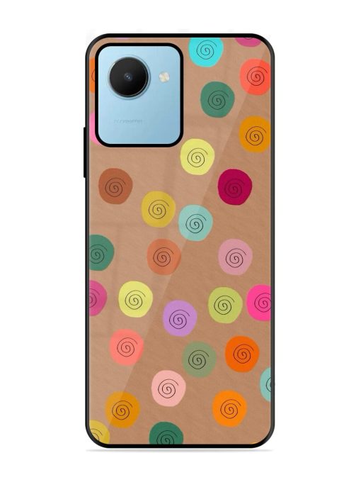 Swirly Dots On Kraft Glossy Soft Edge Case for Realme C30S Chachhi