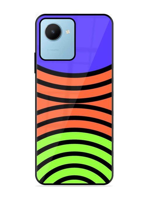 Psychedelic Stripe Symphony Glossy Soft Edge Case for Realme C30S Chachhi