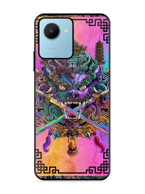 Psychedelic Fu Dog Tapestry Glossy Soft Edge Case for Realme C30S Chachhi