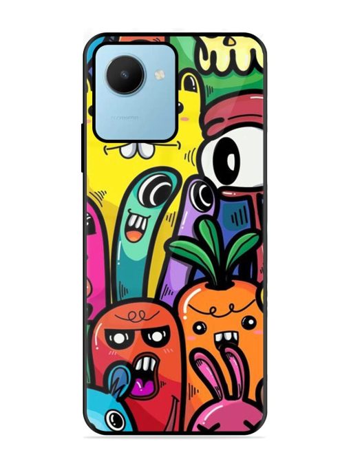 Whimsical Doodle Chaos Glossy Soft Edge Case for Realme C30S Chachhi