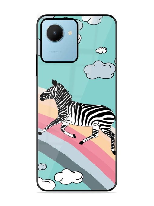 Zebra On A Rainbow Glossy Soft Edge Case for Realme C30S Chachhi