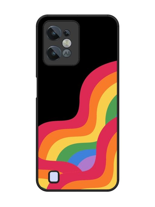 Wavy Rainbow Glossy Soft Edge Case for Realme C31 Chachhi