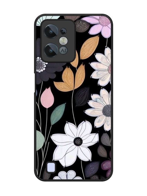 Whimsical Blooms On Black Glossy Soft Edge Case for Realme C31 Chachhi