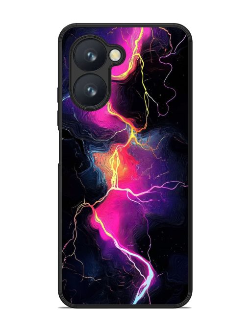 Electric Dreams Glossy Soft Edge Case for Realme C33 Chachhi