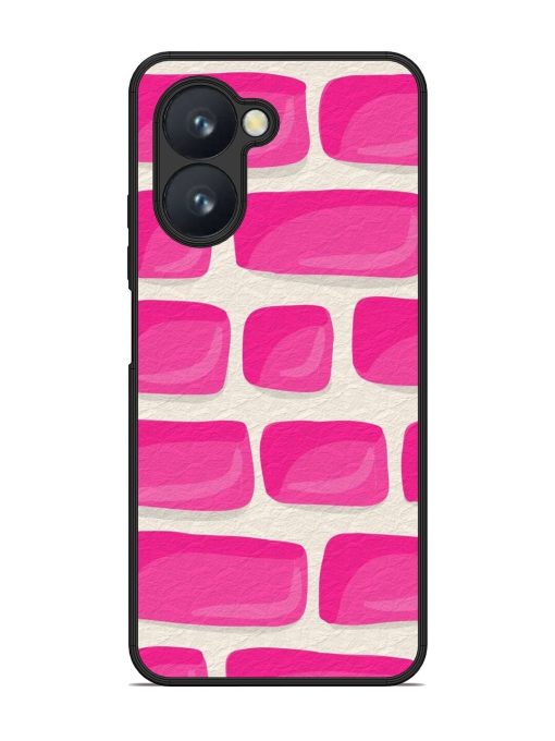 Pink Brick Wall Glossy Soft Edge Case for Realme C33 Chachhi