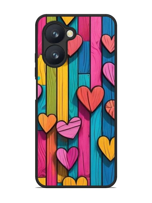 Rainbow Of Hearts Glossy Soft Edge Case for Realme C33 Chachhi