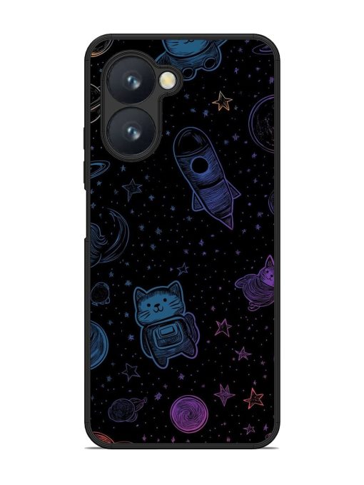 Cosmic Cat Chaos Glossy Soft Edge Case for Realme C33