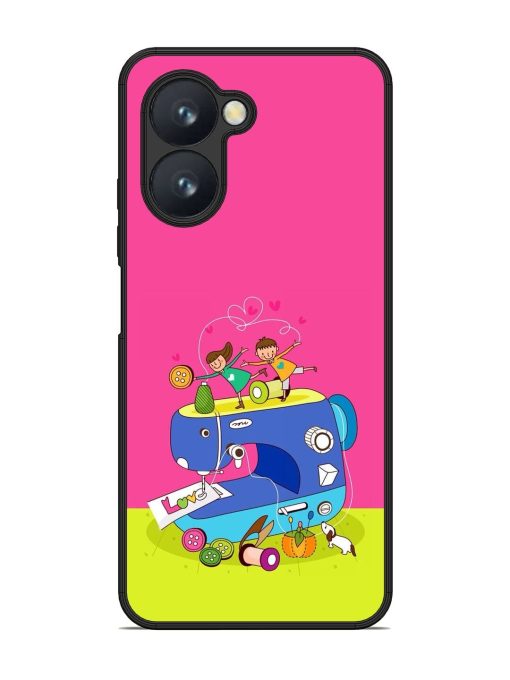 Sew Cute Glossy Soft Edge Case for Realme C33 Chachhi